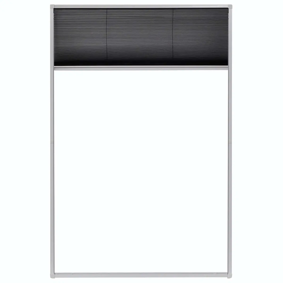 Insect Screen Plisse Mesh Aluminium Frame 80x120cm Black