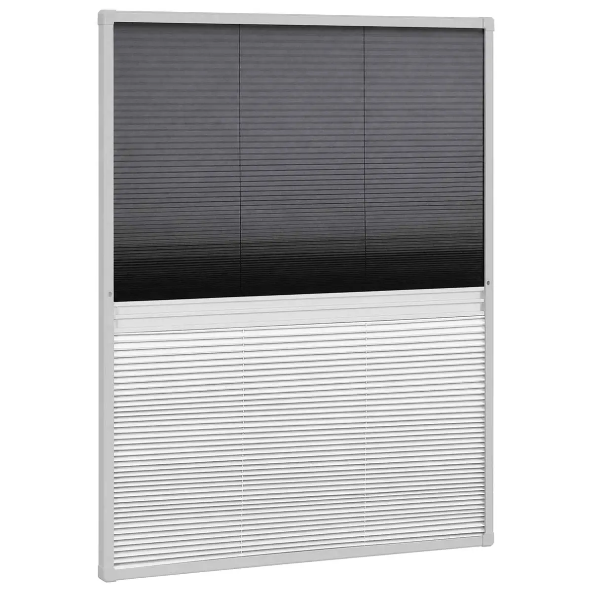Plisse Insect Screen Window Aluminium Frame 80x100cm Black