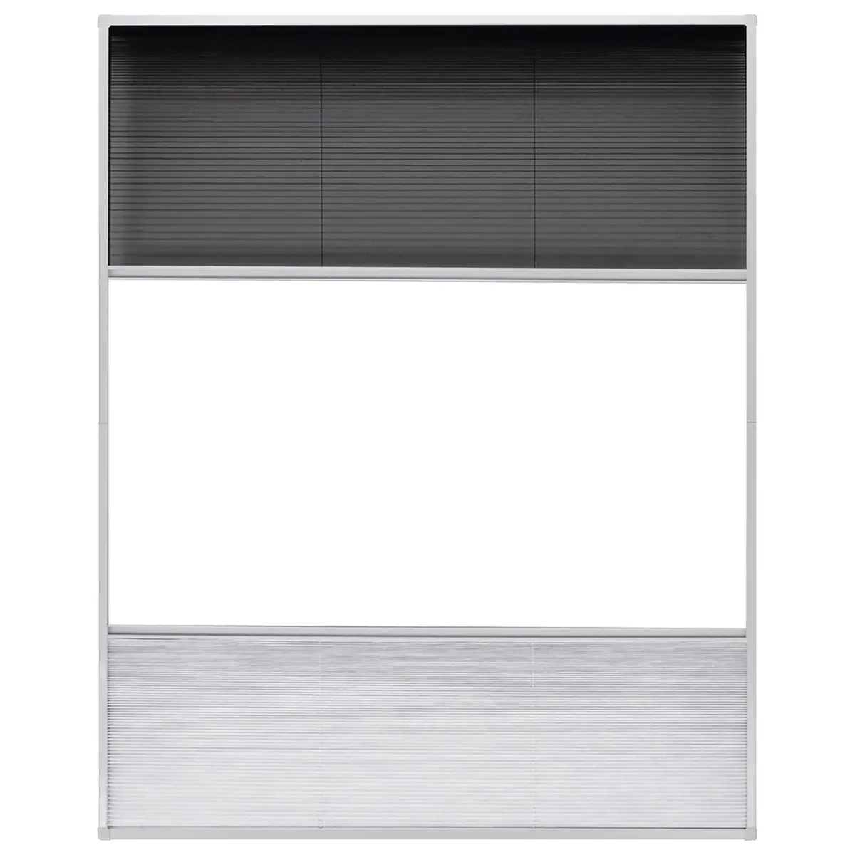 Plisse Insect Screen Window Aluminium Frame 80x100cm Black
