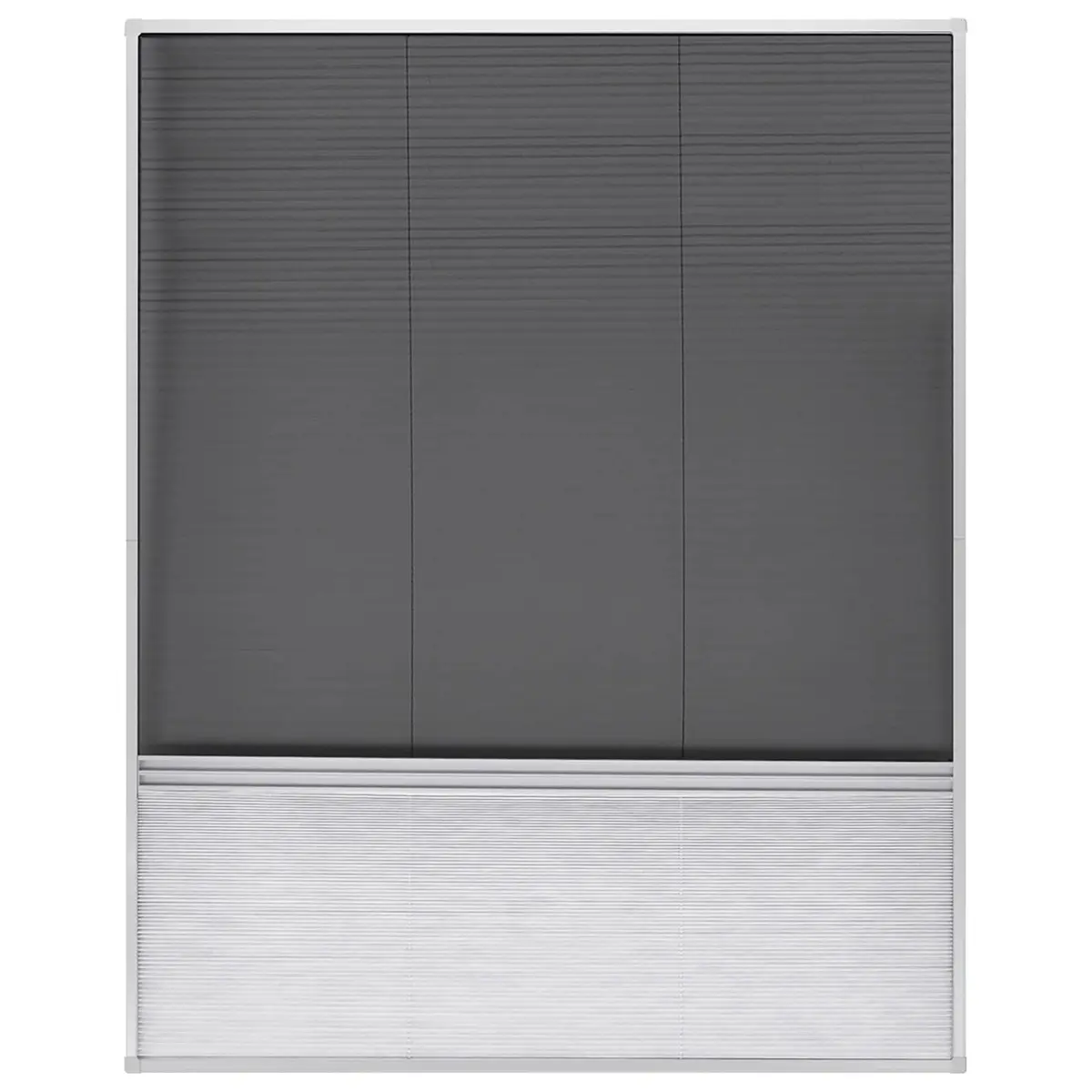 Plisse Insect Screen Window Aluminium Frame 80x100cm Black