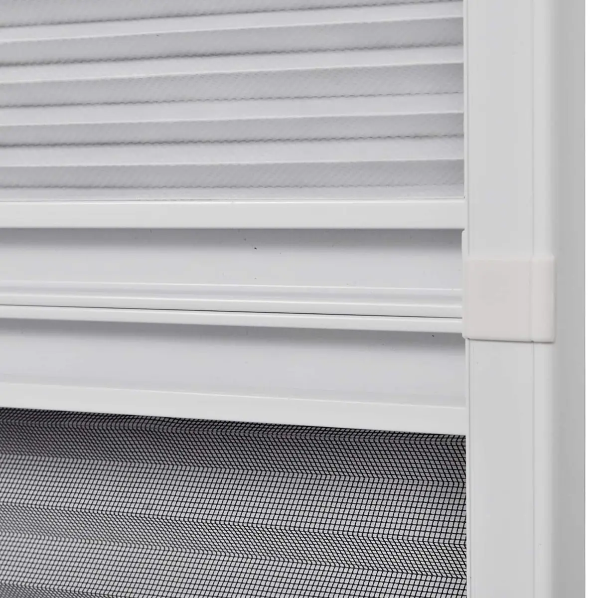 Plisse Insect Screen Window Aluminium Frame 80x100cm Black