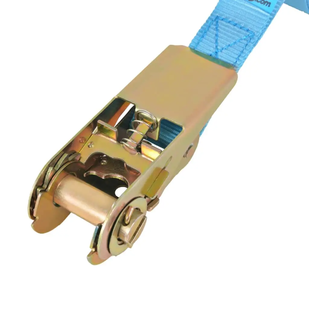 Ratchet Tie Down Straps Heavy Duty Polyester 4m x 25mm Blue 10 Piece