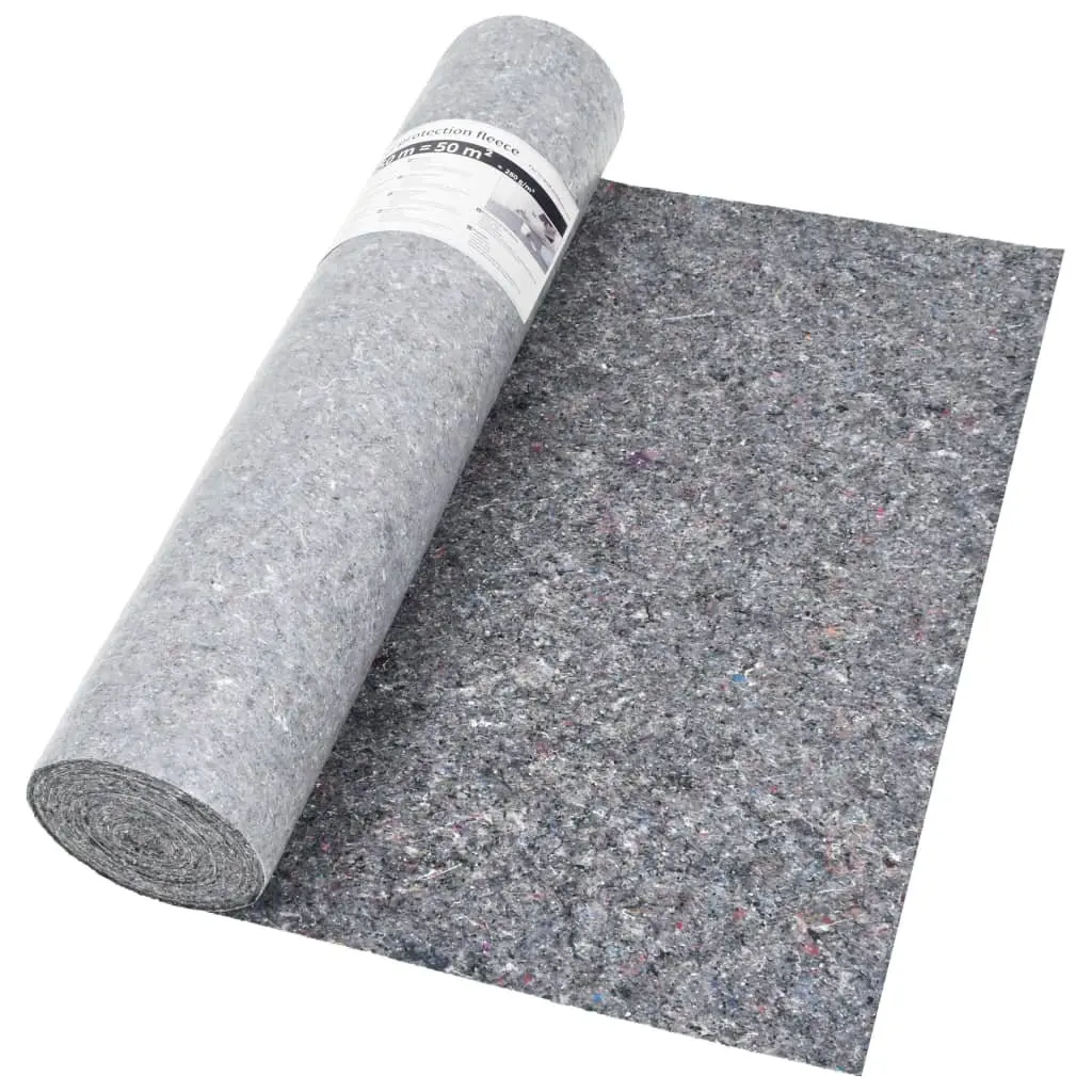 Painter Fleece Non-slip Floor Protection Dust Sheet 1m x 50m Grey 2 Piece