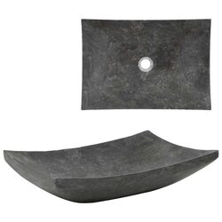 Practical Black Marble Sink for Everyday Use