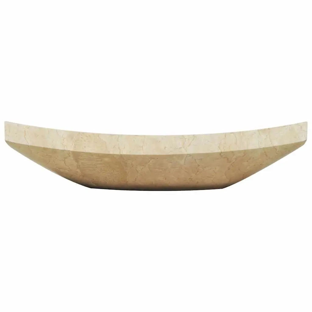 Cream Rectangular Marble Basin for Bathrooms
