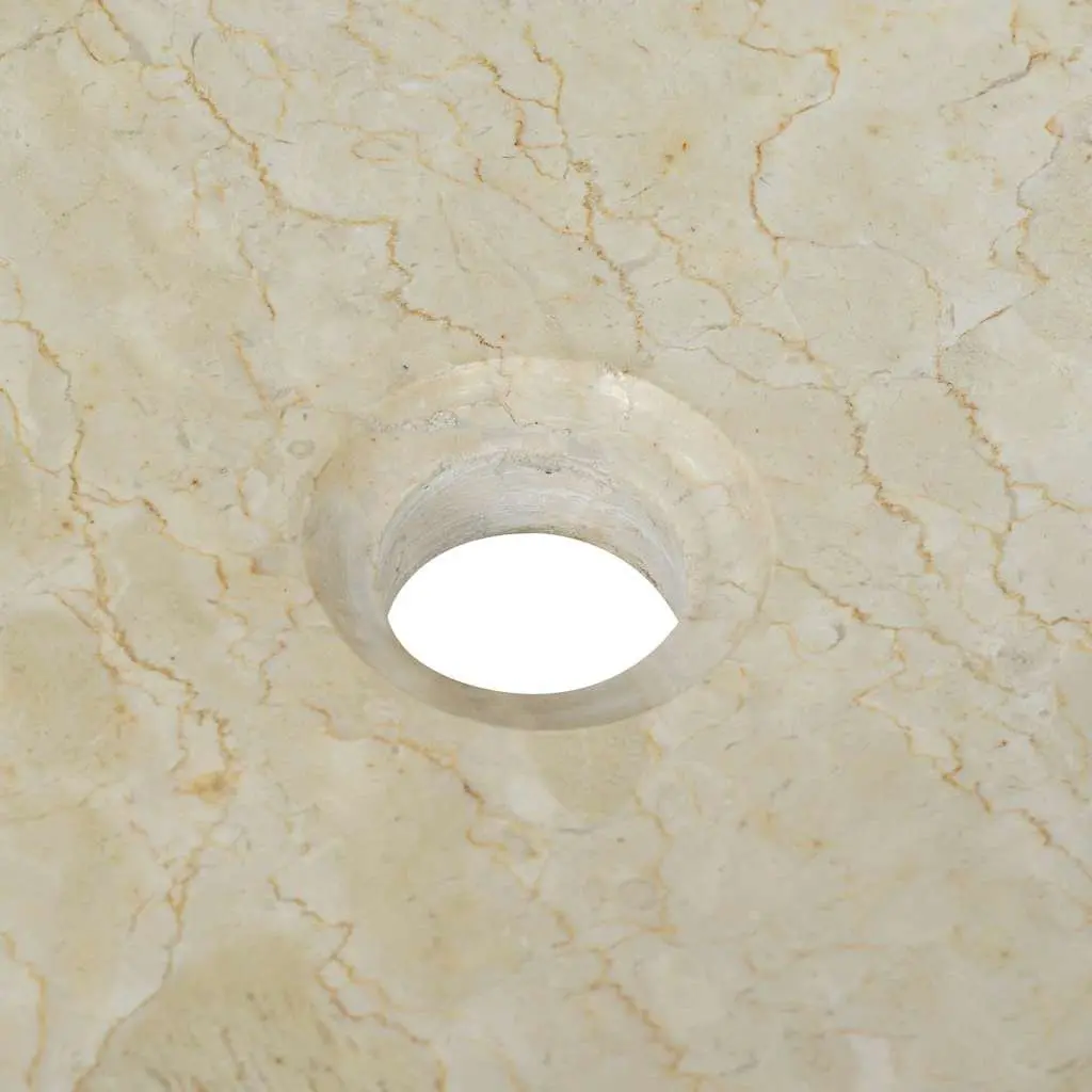 Cream Rectangular Marble Basin for Bathrooms