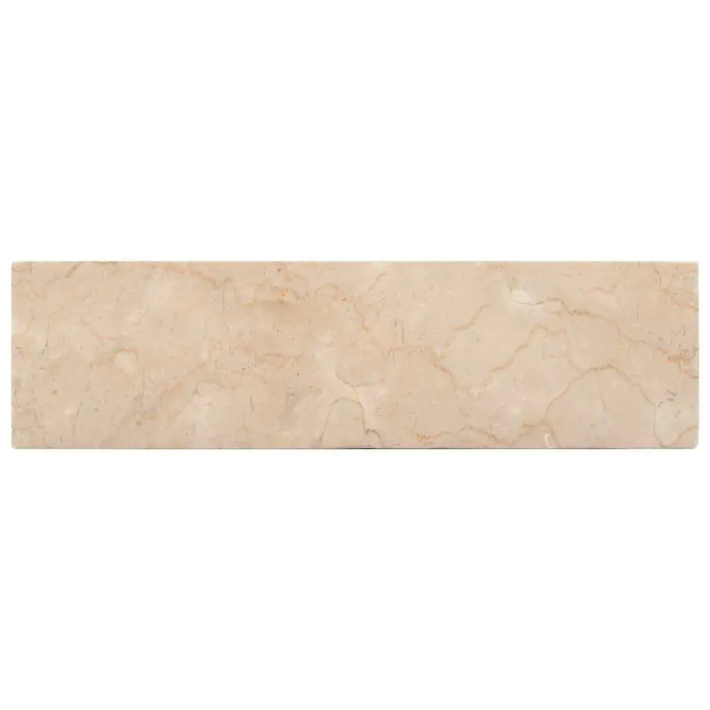 Bathroom Basin Sink Natural River Stone Rectangular 45x30x12cm Cream