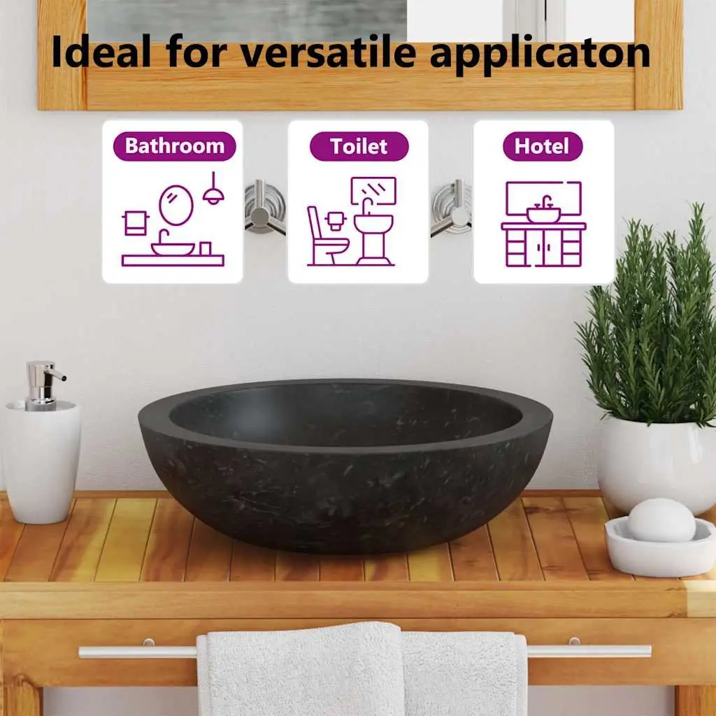 Black River Stone Basin Sink for Home Use
