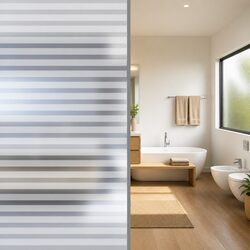 Practical Frosted Stripes Window Film for Home and Office 0.9x5m