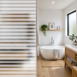 Practical Frosted Stripes Window Film for Home and Office