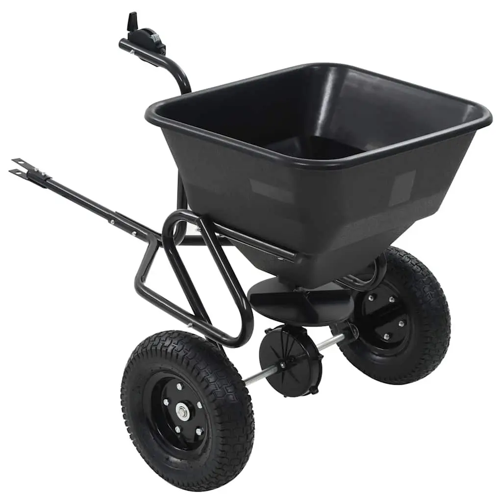 Tow Behind Spreader Tubular Steel 45L Black