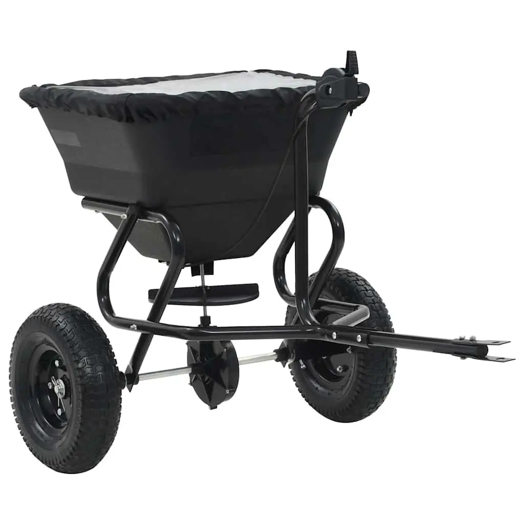 Tow Behind Spreader Tubular Steel 45L Black