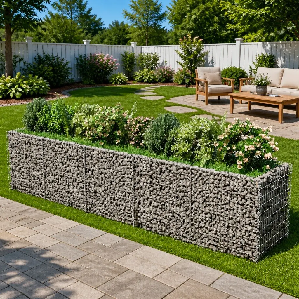 Raised Bed Galvanised Steel Planter 450x90x100cm Silver Garden Border