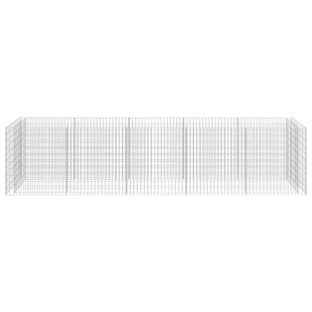 Raised Bed Galvanised Steel Planter 450x90x100cm Silver Garden Border