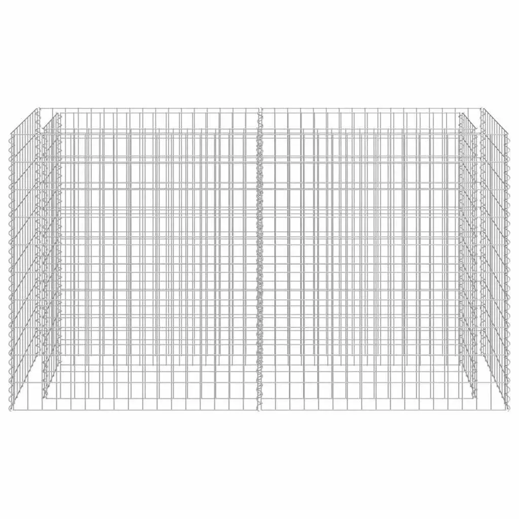 Raised Garden Bed Silver Galvanised Steel 180x50x100cm Mesh Construction Planter