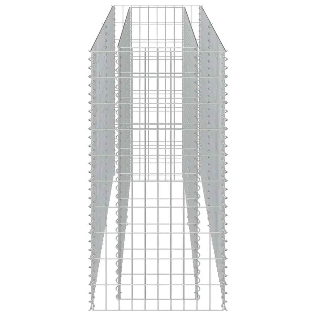 Raised Garden Bed Silver Galvanised Steel 180x50x100cm Mesh Construction Planter