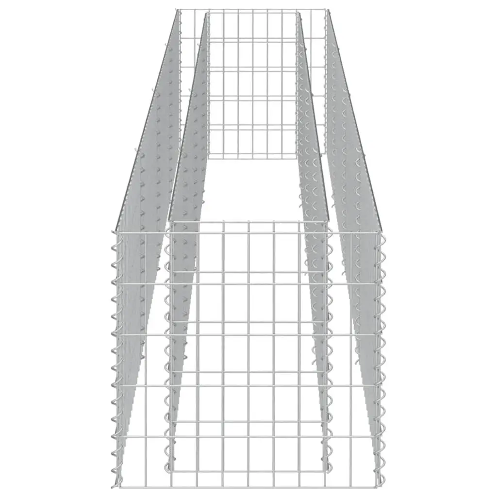 Gabion Raised Bed Garden Planter Steel 360x50x50cm Silver