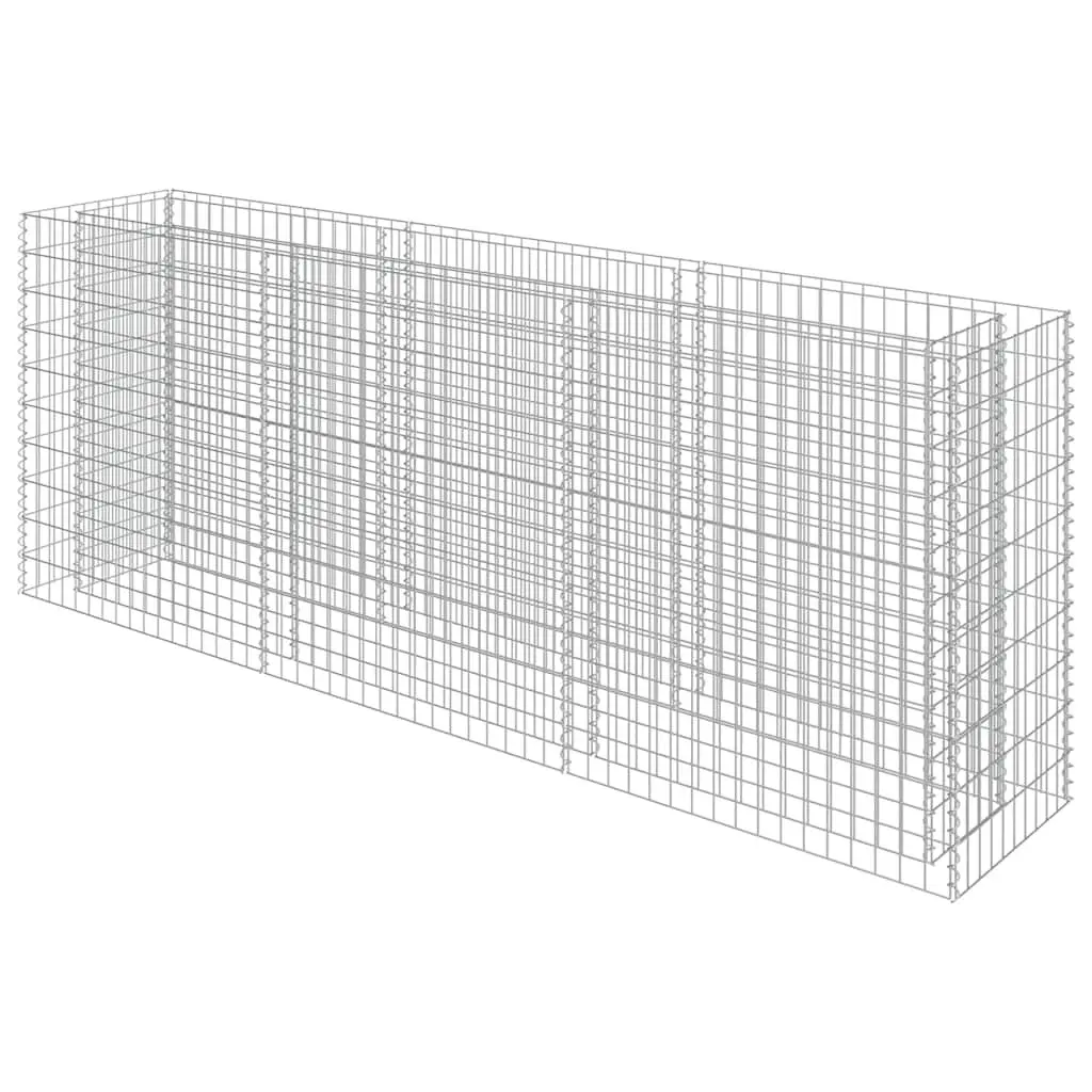 Raised Garden Bed Galvanised Steel 270x50x100cm Silver Outdoor Planter