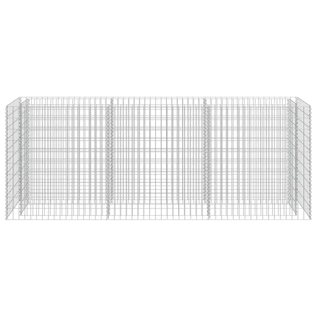 Raised Garden Bed Galvanised Steel 270x50x100cm Silver Outdoor Planter