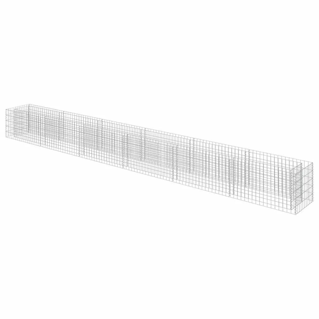 Raised Garden Bed Planter Box Galvanised Steel 540 x 50 x 50 cm Silver Outdoor Border