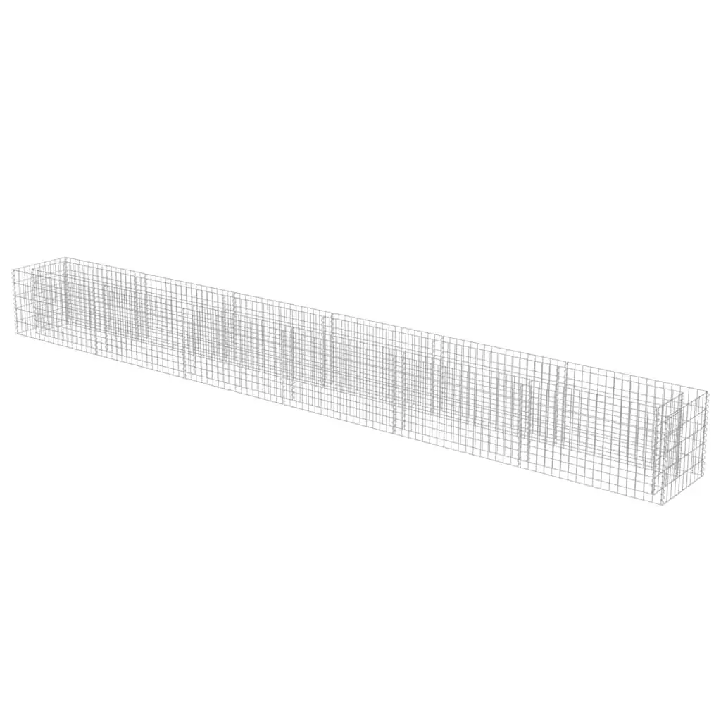 Raised Garden Bed Planter Box Galvanised Steel 540 x 50 x 50 cm Silver Outdoor Border