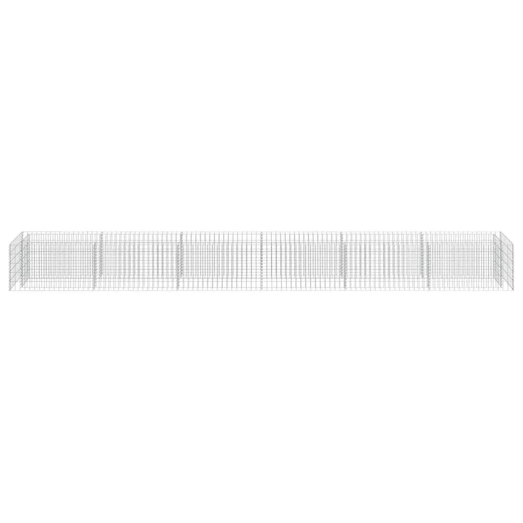 Raised Garden Bed Planter Box Galvanised Steel 540 x 50 x 50 cm Silver Outdoor Border