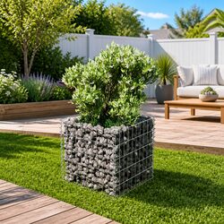 Practical Gabion Raised Bed 50x50x50 cm for Your Garden