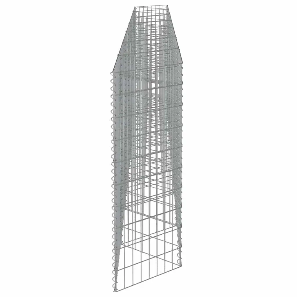 Gabion Wall Panel Galvanised Steel 450x30x100cm Silver