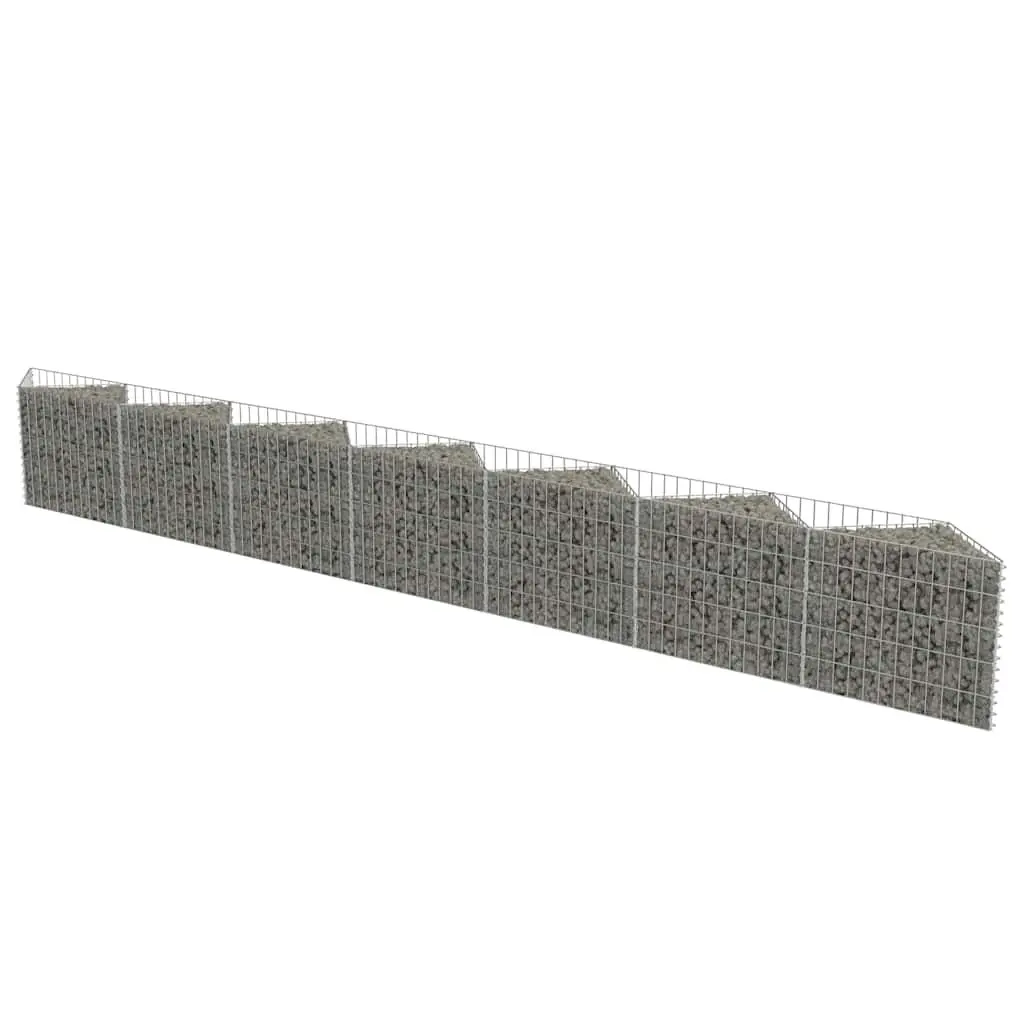 Gabion Wall Panel Galvanised Steel 450x30x50cm Silver