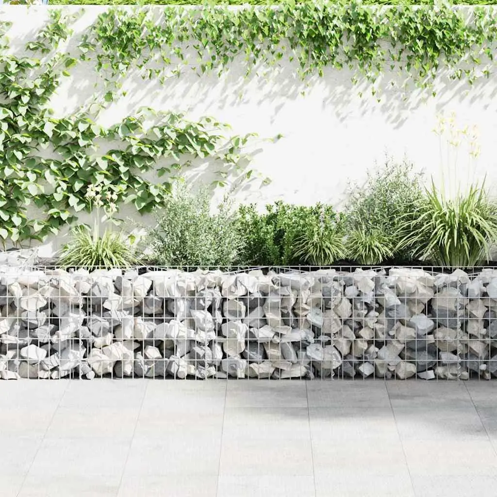 Gabion Wall Panel Galvanised Steel 450x30x50cm Silver
