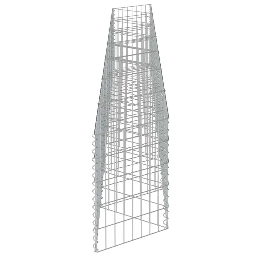 Gabion Wall Panel Galvanised Steel 450x30x50cm Silver