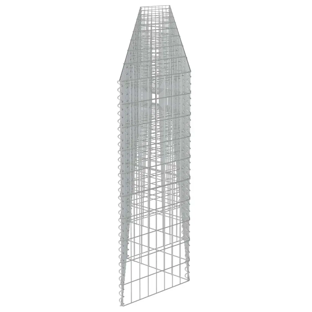 Gabion Wall Panel Galvanised Steel 630 x 30 x 100 cm Silver Retaining Barrier Garden Planter Outdoor