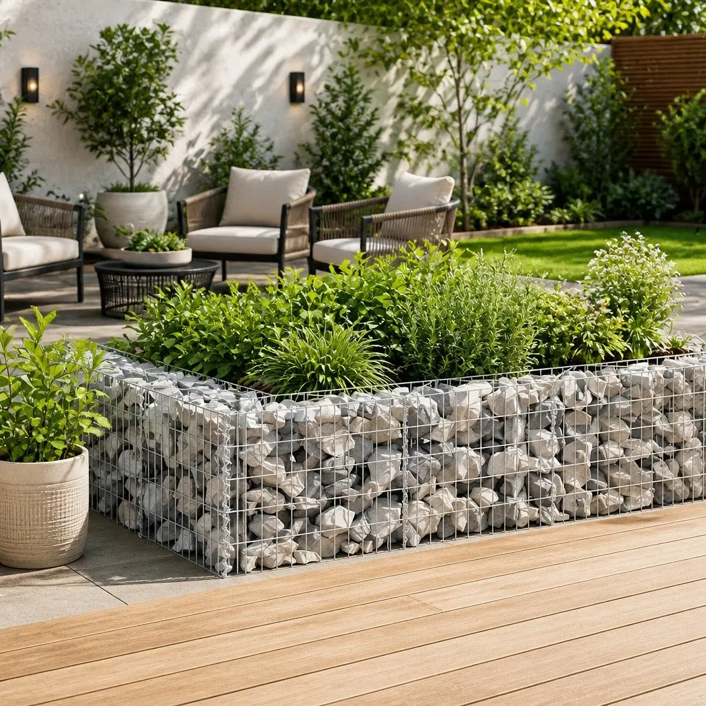 Gabion Wall Panel for Outdoor Spaces 630x30x50cm
