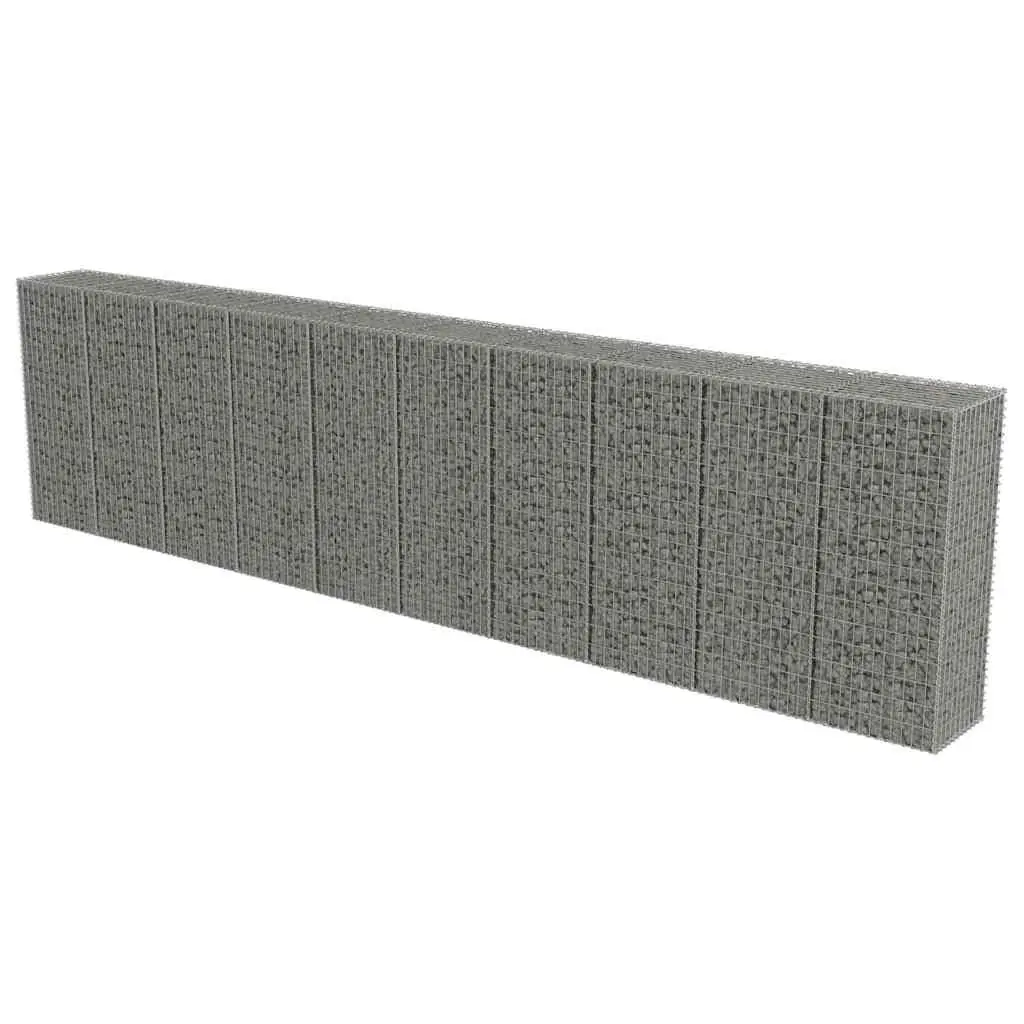 Gabion Panel Silver Galvanised Steel 600x50x150cm Landscape Retaining Wall Barrier