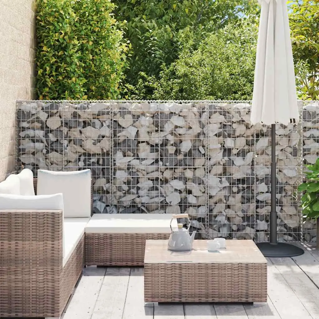Gabion Panel Silver Galvanised Steel 600x50x150cm Landscape Retaining Wall Barrier