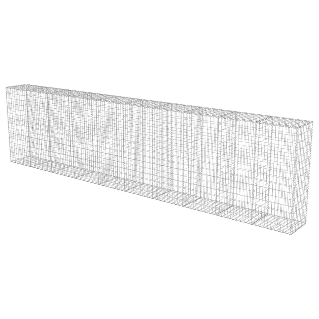 Gabion Panel Silver Galvanised Steel 600x50x150cm Landscape Retaining Wall Barrier