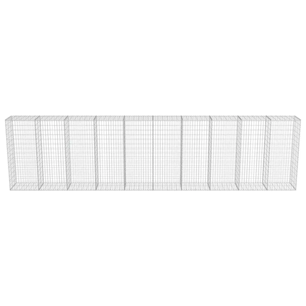 Gabion Panel Silver Galvanised Steel 600x50x150cm Landscape Retaining Wall Barrier