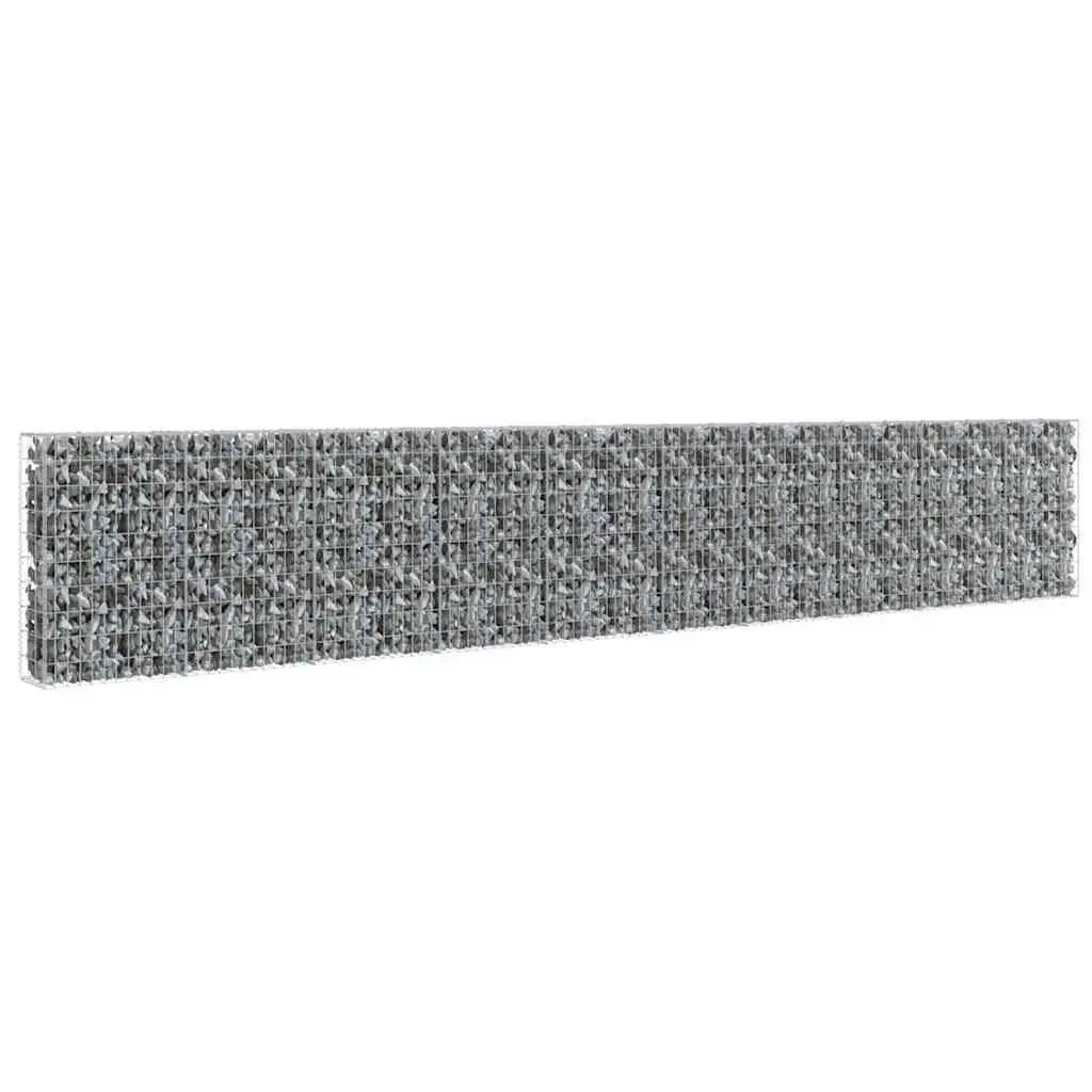 Gabion Wall Silver Galvanised Steel 600x30x100cm