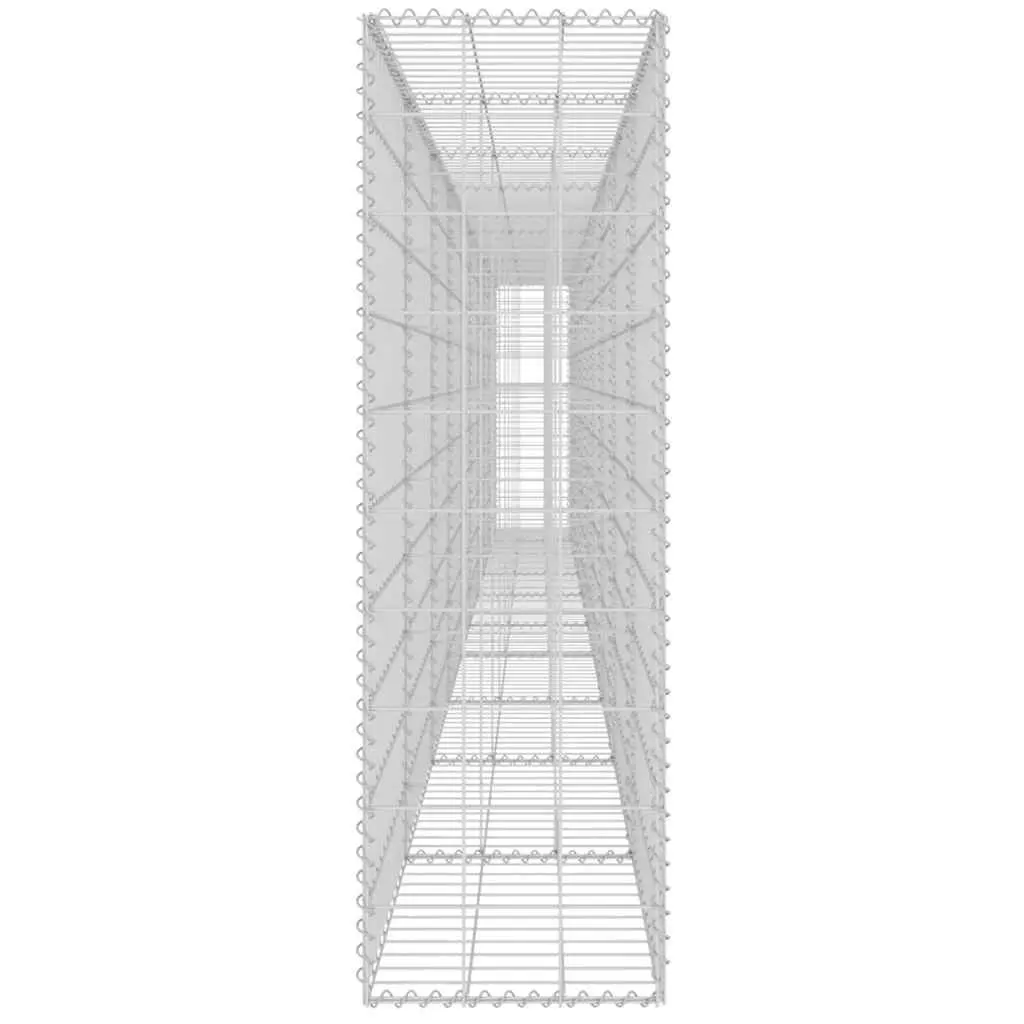 Gabion Wall Silver Galvanised Steel 600x30x100cm