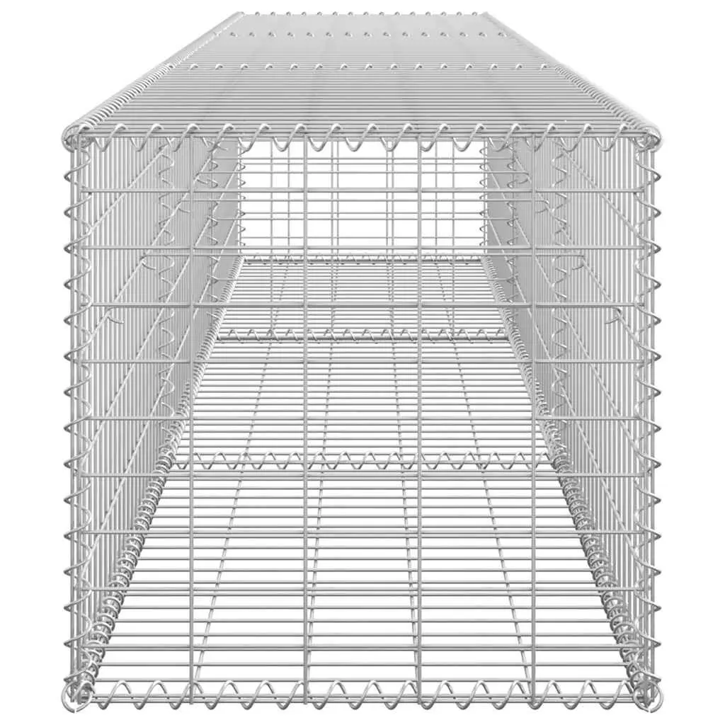Retaining Wall Panel Galvanised Steel 300x50x50cm Silver Gabion Structure