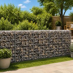 Gabion Wall Fence Panel Galvanised Steel Retaining Barrier with Top Bottom