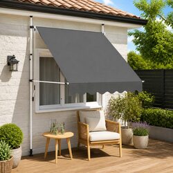 200cm Manual Retractable Awning for Versatile Home Use
