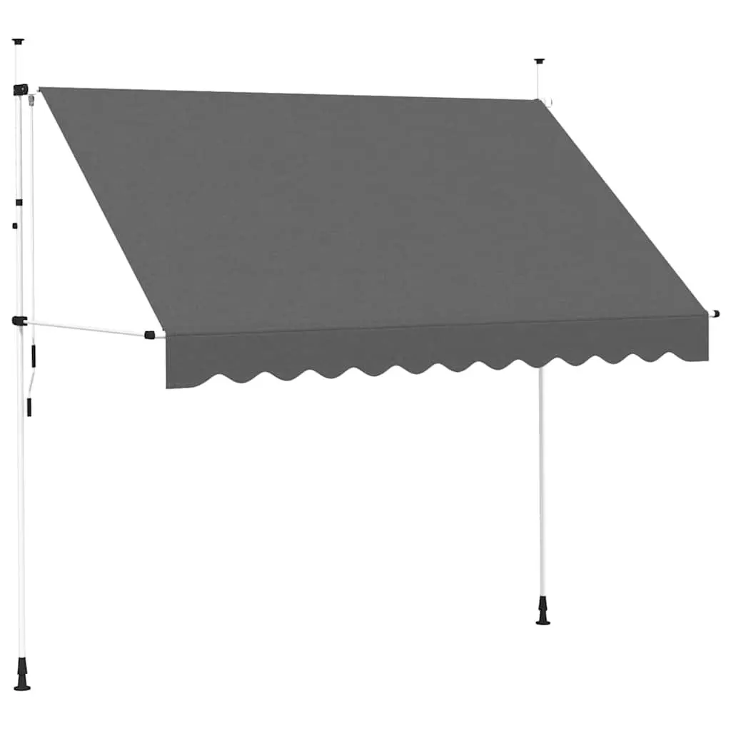 Manual Retractable Awning Steel 300 cm Anthracite