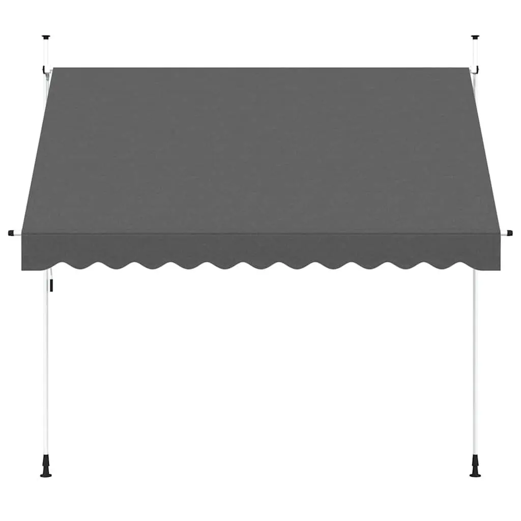 Manual Retractable Awning Steel 300 cm Anthracite