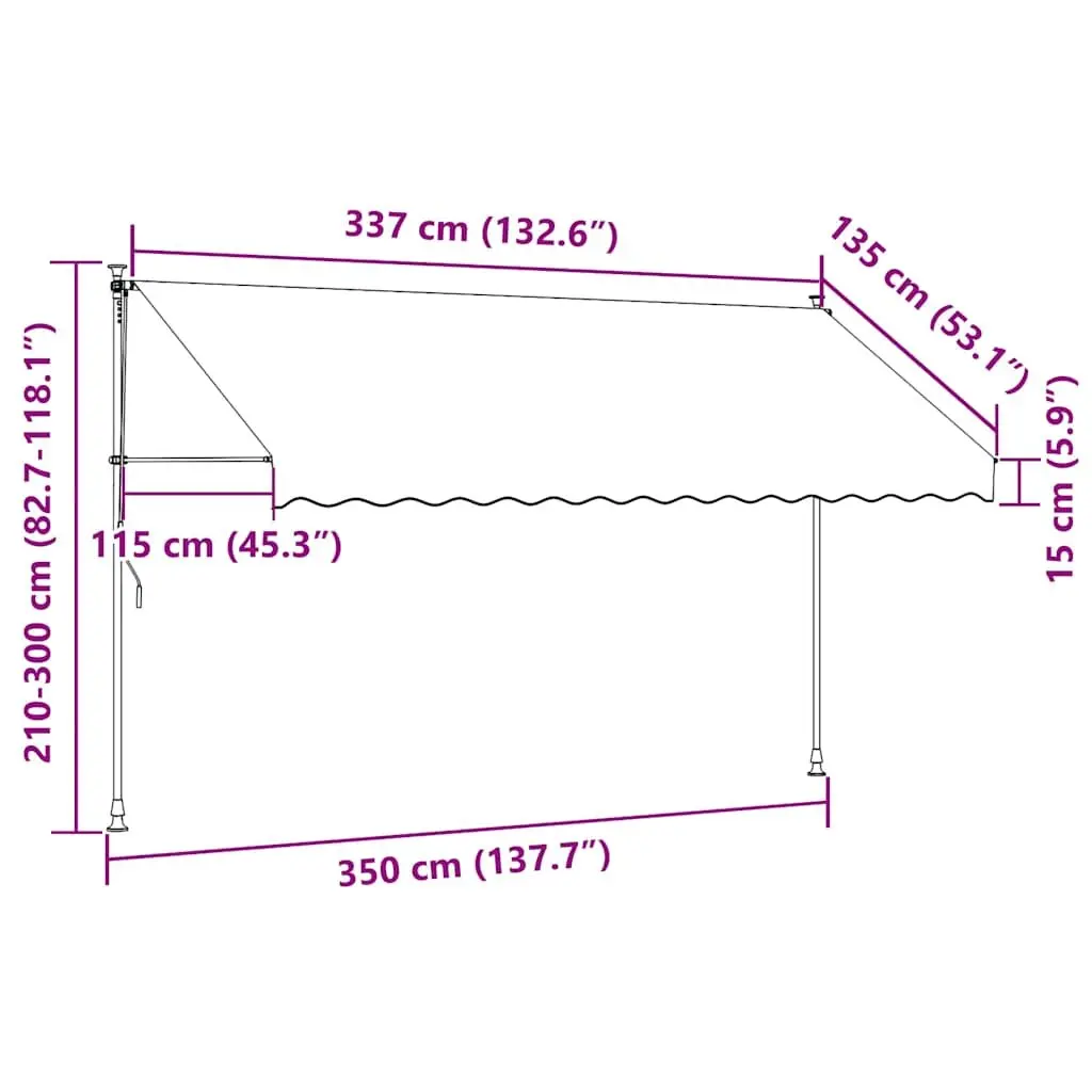 350cm Manual Awning for Home Use