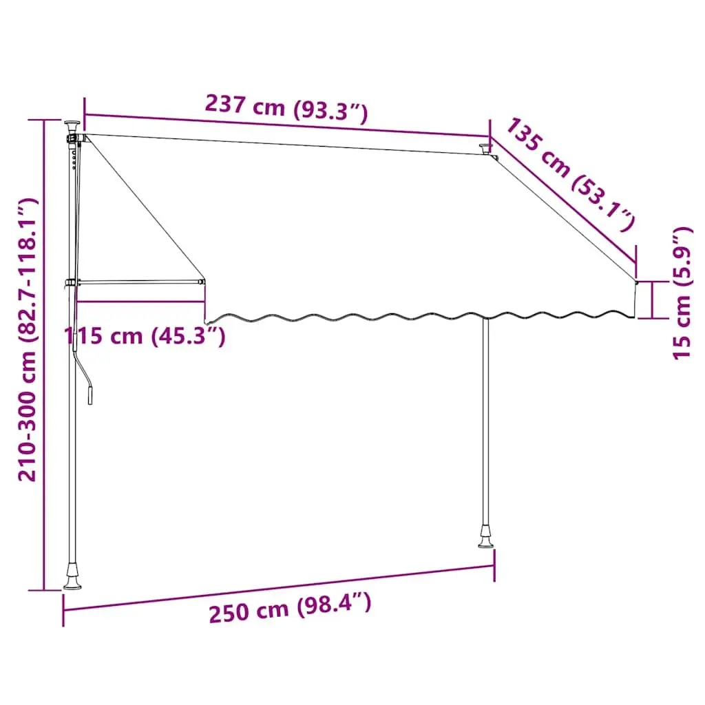 Manual Retractable Awning for Home Use