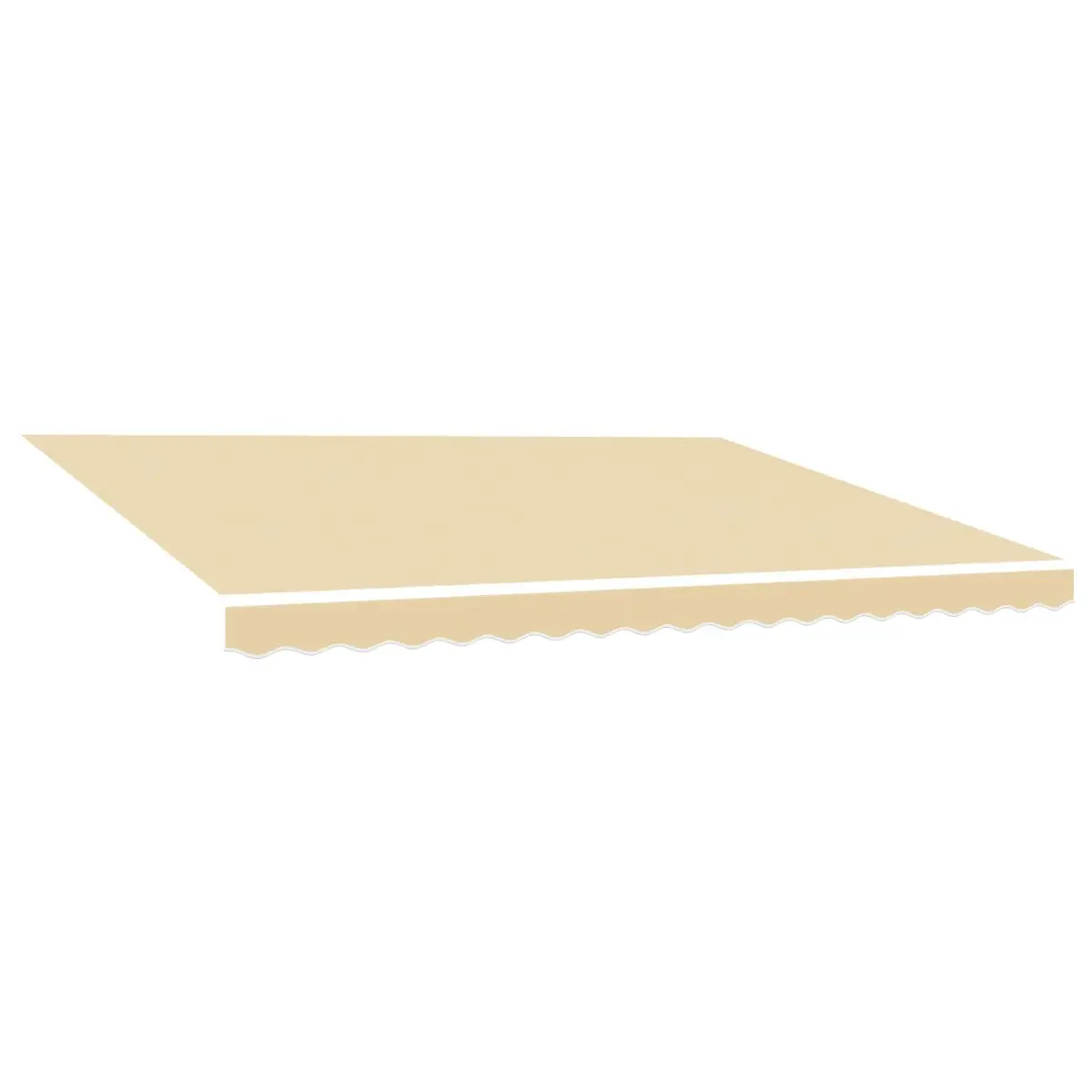 Awning Replacement Fabric Polyester 4.5x3 m Cream Shade Top