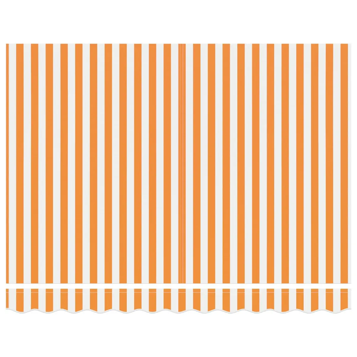 Replacement Awning Canvas UV Resistant Polyester 3.5x2.5m Orange White