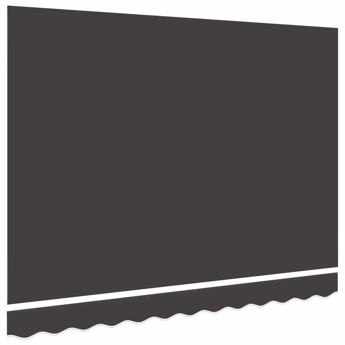 Awning Fabric Replacement Polyester UV Resistant Anthracite Grey 3.5 x 2.5 m