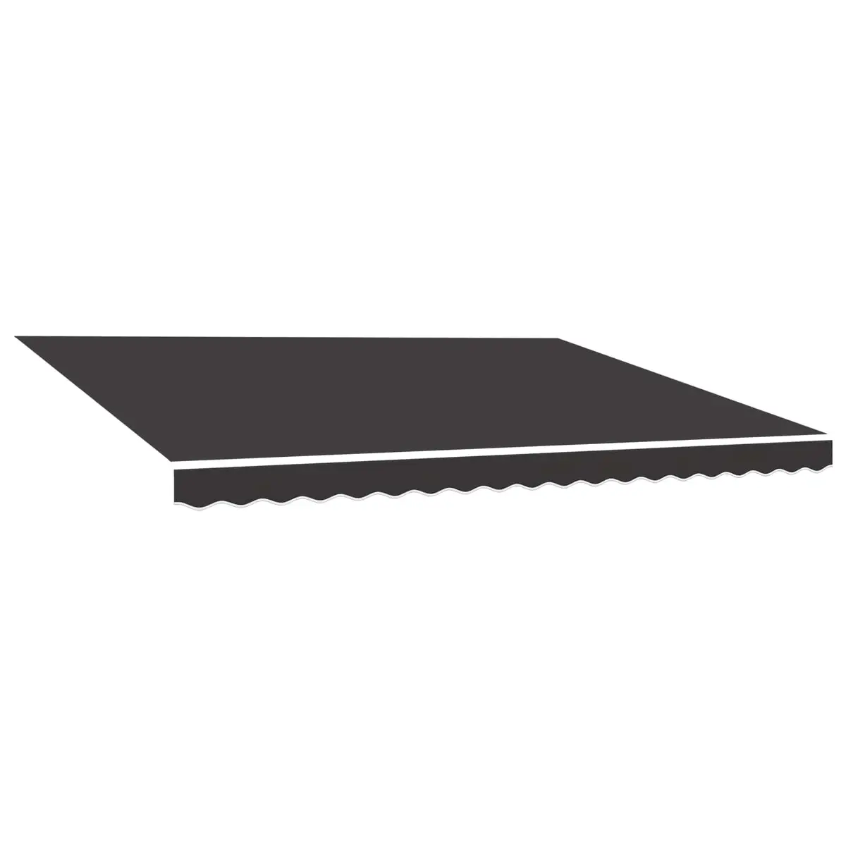 Awning Replacement Fabric Polyester 5x3 m Anthracite Outdoor Patio Terrace Garden Shade Canvas